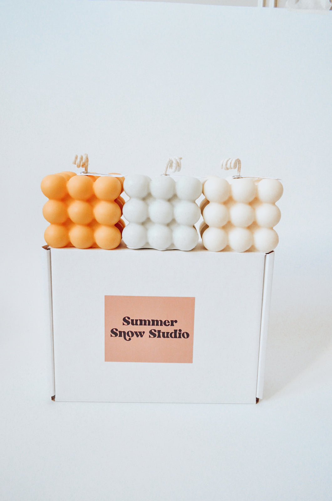 Bubble Cube Decorative Candle: Eucalyptus Spearmint
